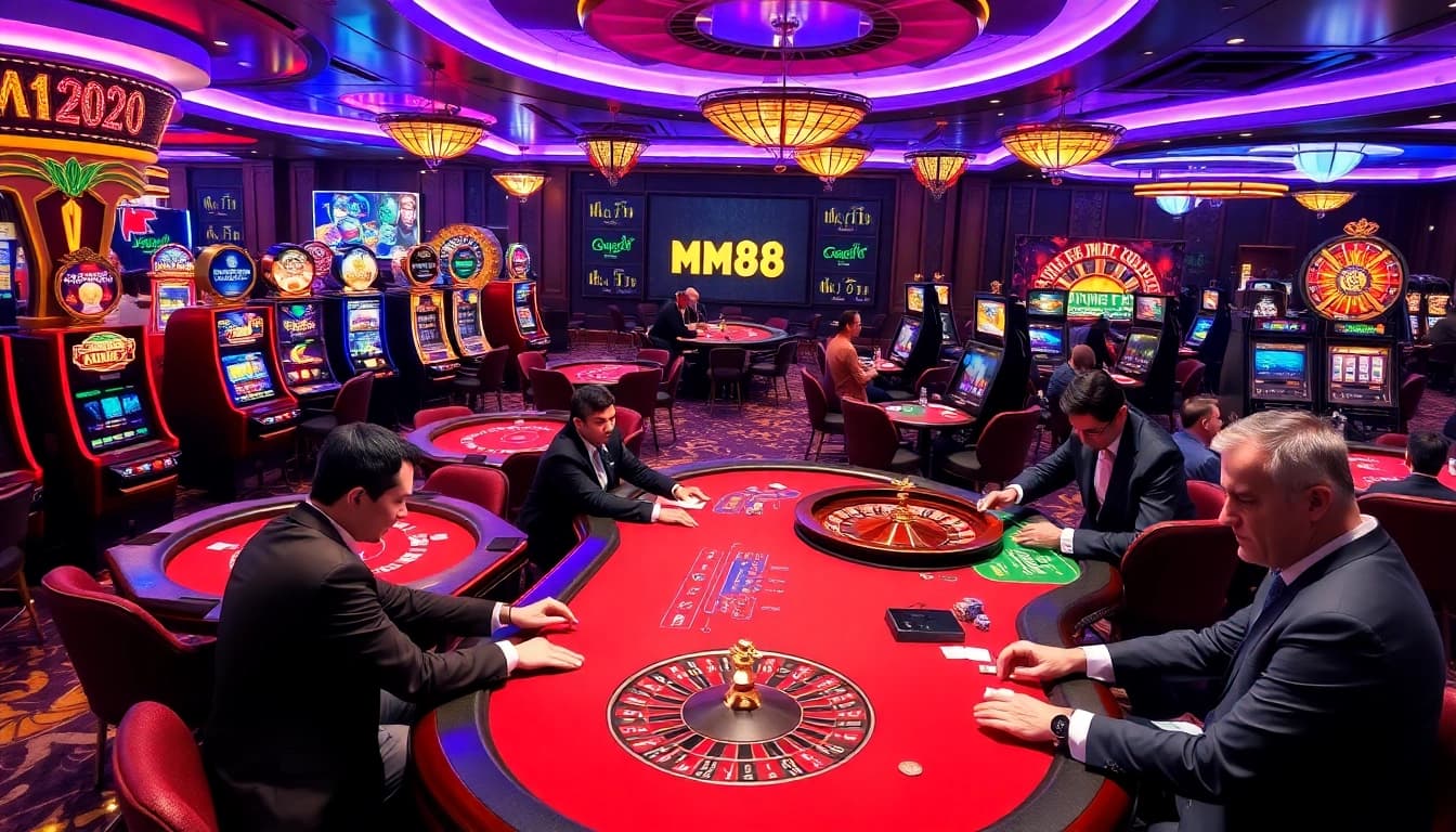 Players immersed in an exciting gaming experience at MM88 casino.