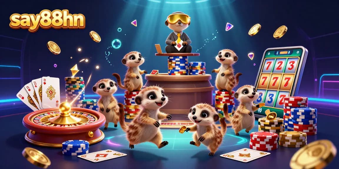 Experience thrilling gameplay at say88hn's lively casino with meerkats amidst magical winning moments.