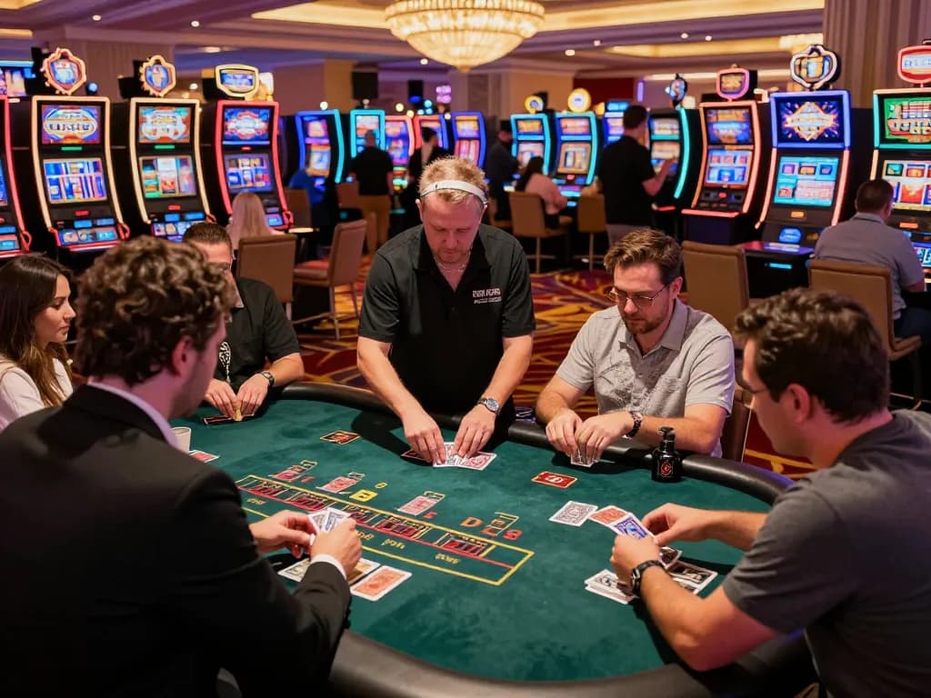 five88 players engaging in an exciting blackjack game at a luxurious casino table