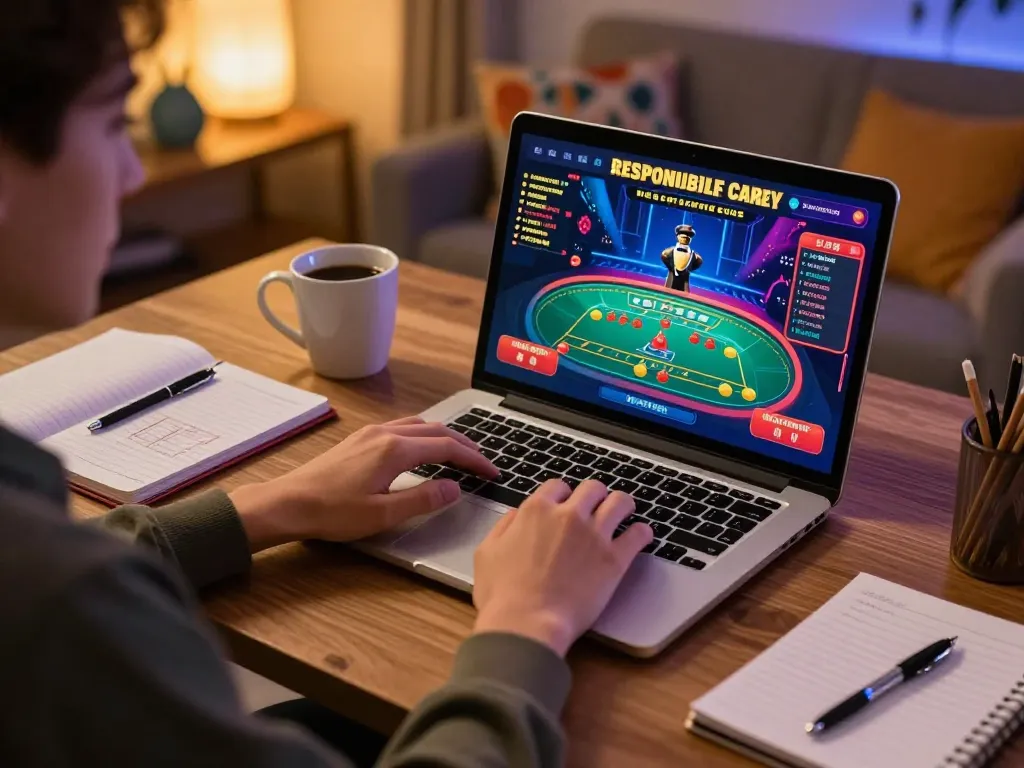 Engaged player exploring the features of trang chủ KONG88 on a laptop during a cozy gaming session at home