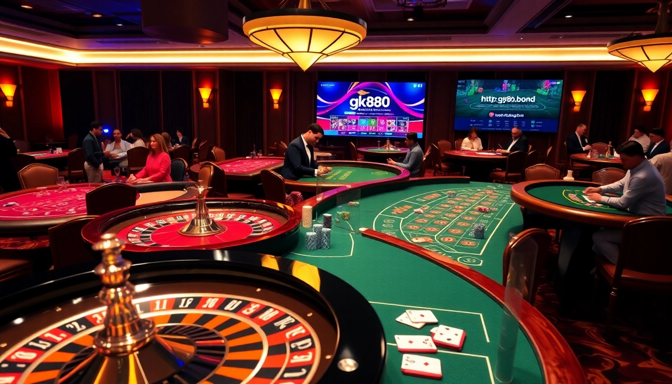 Experience thrilling gameplay at https://gk88.bond/ with vibrant casino tables and immersive gambling action.