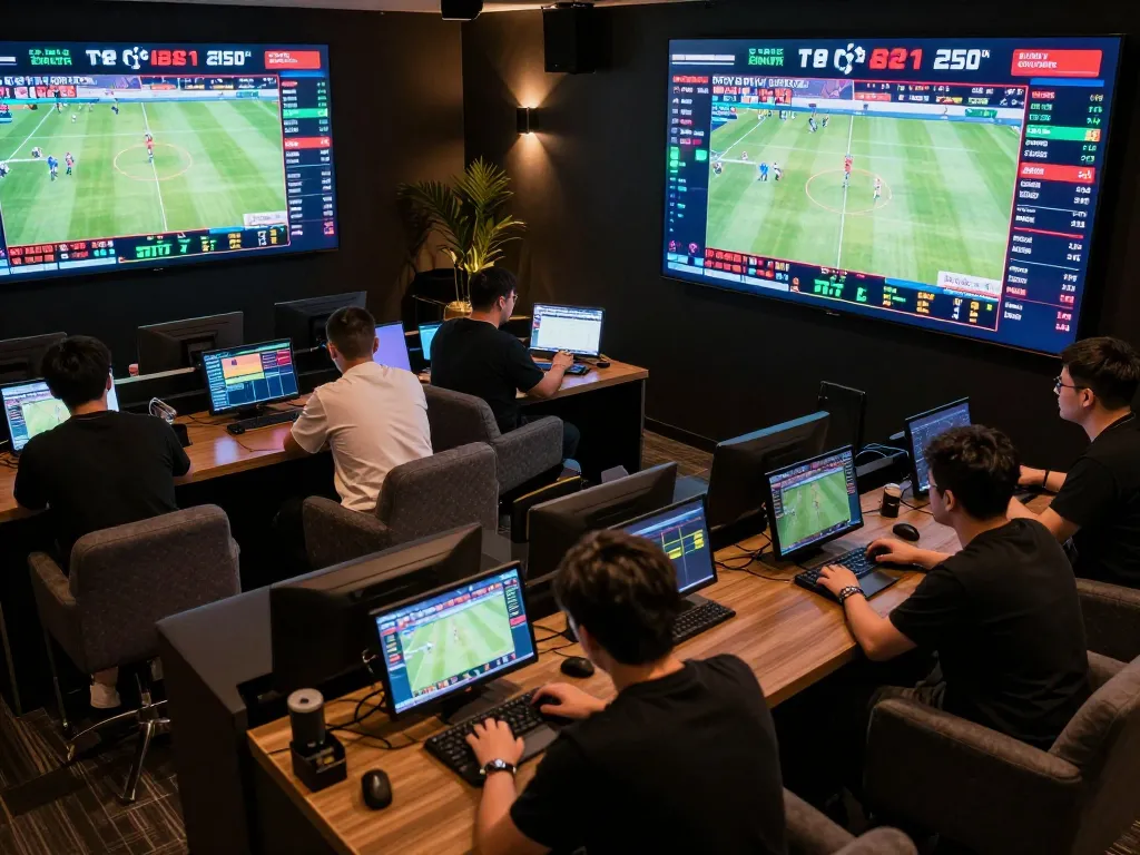 Exciting online sports betting scene featuring Fun88 com in action, with dynamic displays and engaged bettors.