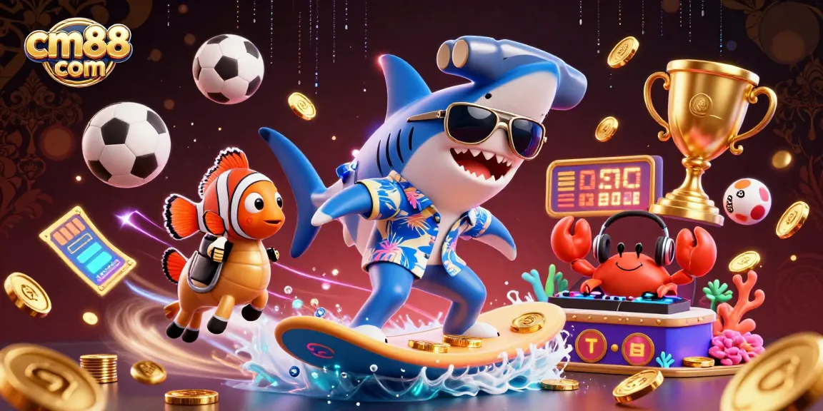 Place your bets and win at cm88 com with this vibrant illustration of casino festivities.