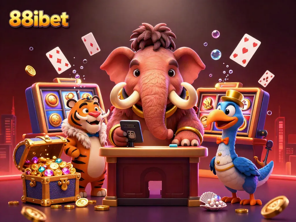 Experience the vibrant world of 88ibet with a woolly mammoth bouncer welcoming guests to the slot gaming scene.