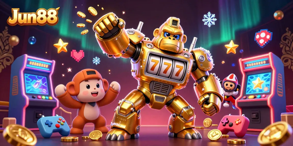 Experience Jun88's thrilling online gaming world with captivating casino elements and vibrant 3D action.