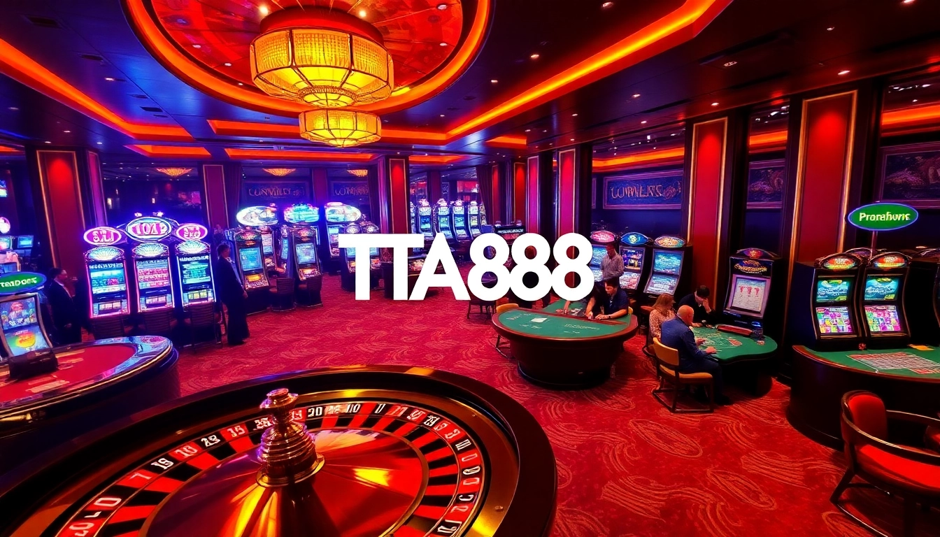 Experience the thrill at https://ta88.help/ with players engaging at vibrant casino tables.