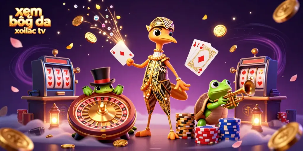 Experience exhilarating xem bóng đá xoilac tv action with vibrant characters and casino elements.