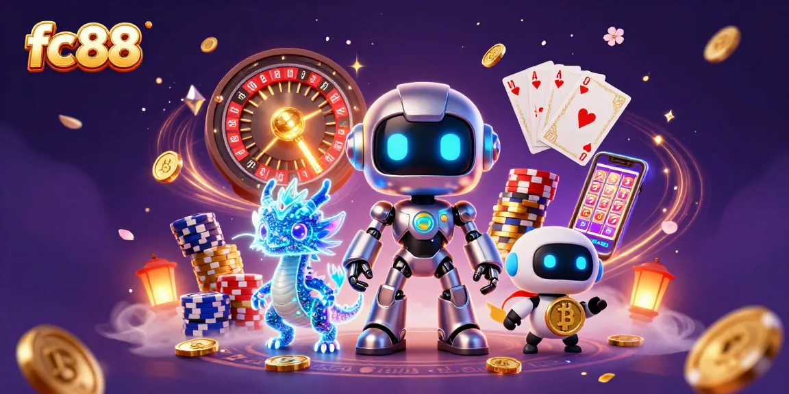 Win rewards and discover games on fc 88, showcasing dynamic casino elements in vibrant detail.