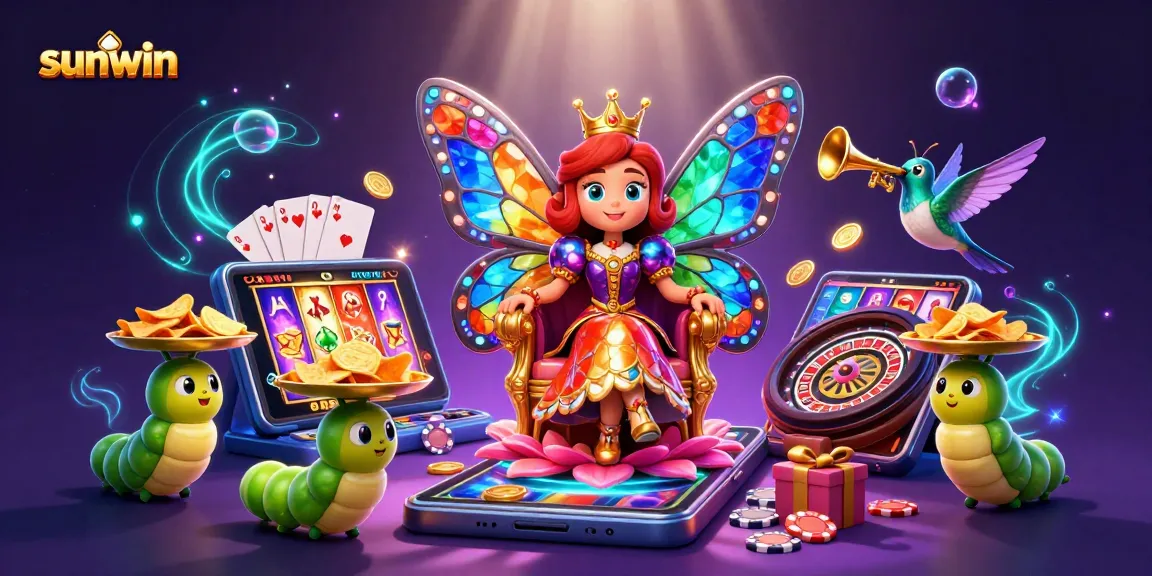 Experience thrilling gameplay at sunwin with the enchanting butterfly queen and vibrant slot games.
