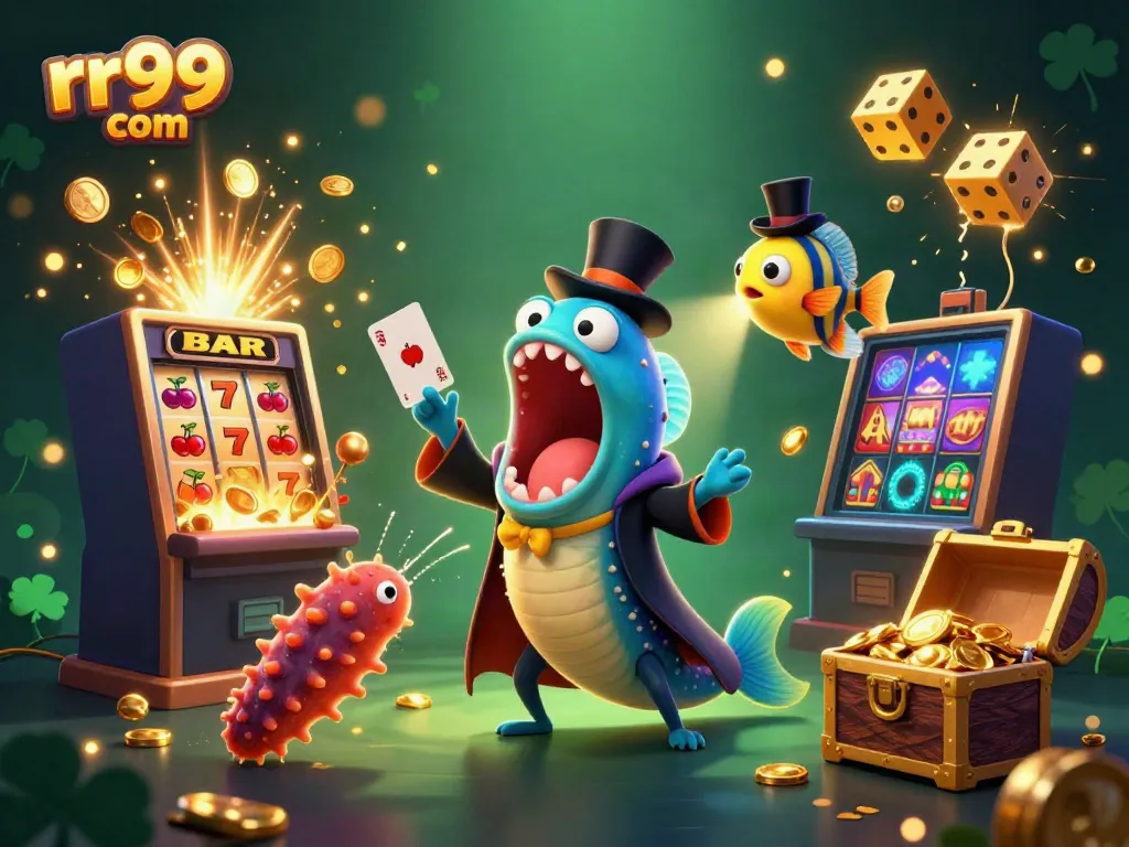 Engage with rr99 com's thrilling magic casino scene featuring fun characters and action-packed gaming elements.