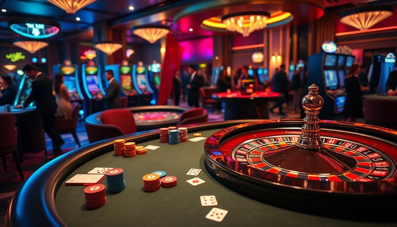 Experience the excitement of nhà cái uy tín with high-stakes poker and roulette in a luxurious casino setting.