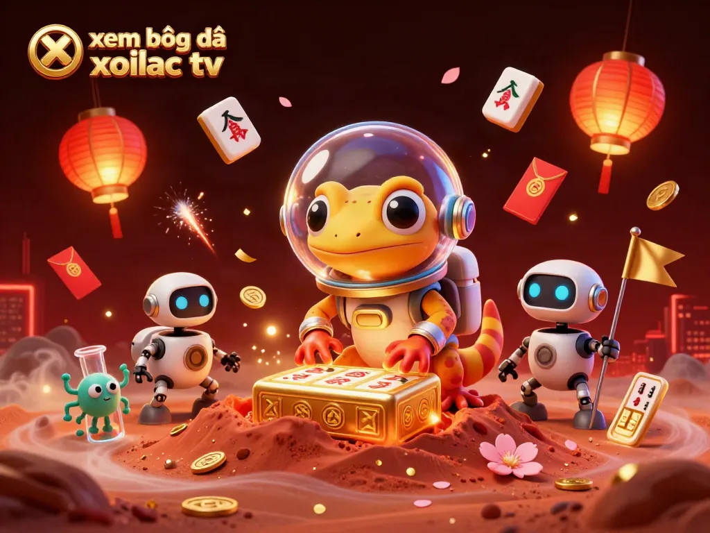 Xem bóng đá xoilac tv brings excitement with a Martian gecko uncovering a golden casino adventure.