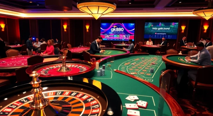 Experience thrilling gameplay at https://gk88.bond/ with vibrant casino tables and immersive gambling action.