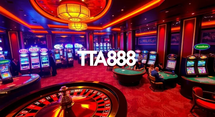 Experience the thrill at https://ta88.help/ with players engaging at vibrant casino tables.