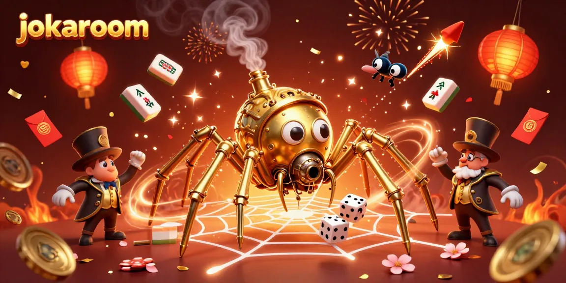 Experience the thrill of jokaroom with vibrant gaming elements and steampunk-inspired art.