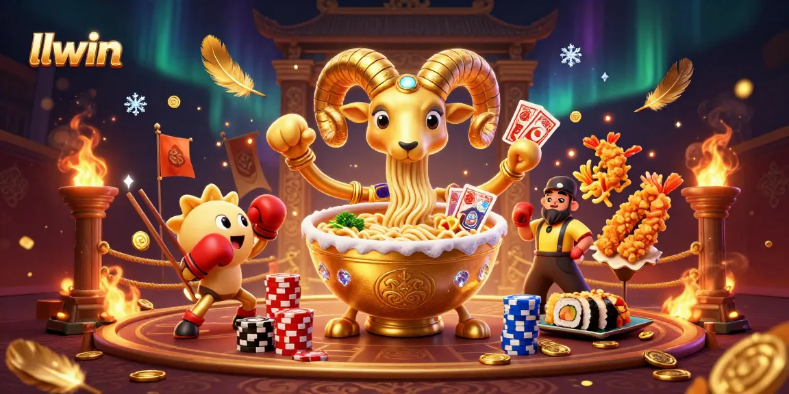 llwin showcases a vibrant 3D betting scene with unique casino characters and dynamic gaming elements.